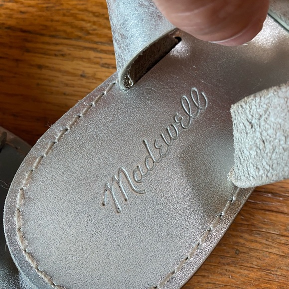 Madewell The Boardwalk Ankle Strap Leather Metallic Sz Women’s 8 - Picture 14 of 15